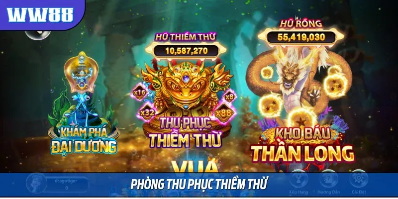 Trong game, bạn có thể thử sức với phòng Thu Phục Thiềm Thừ